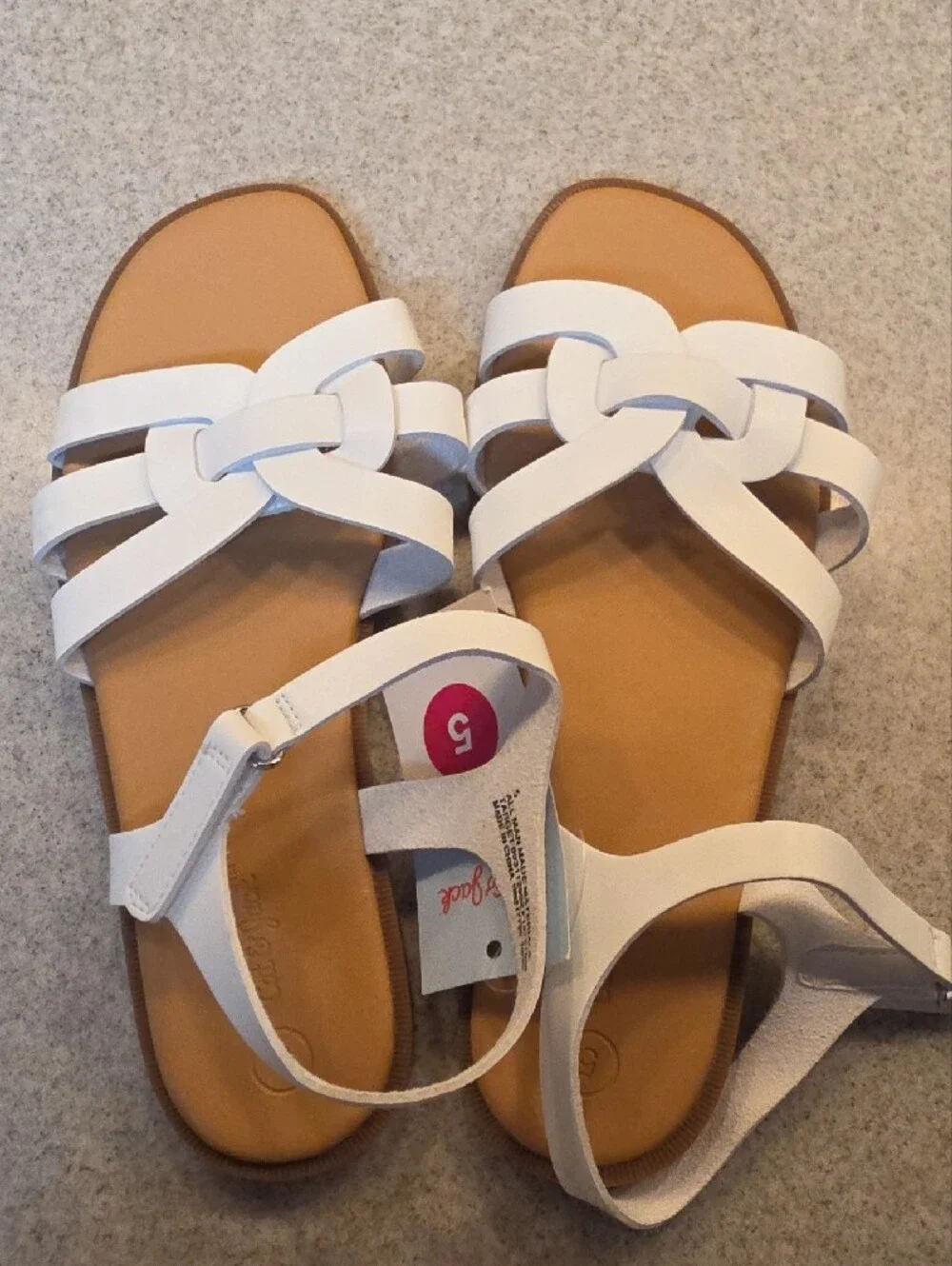 Cat & Jack White Knot-Strap Girls' Sandals